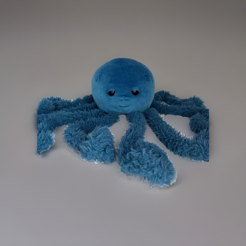 jellycat retired Letty The Octopus Large Size Stuffed Animal Blue Rare Fluffy